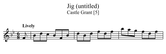 Jig (untitled) - staff notation