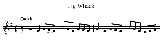 Jig Whack - staff notation
