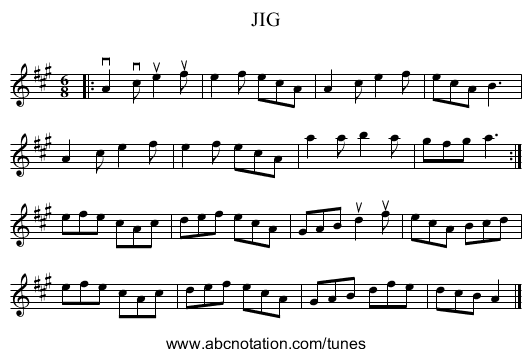 JIG - staff notation