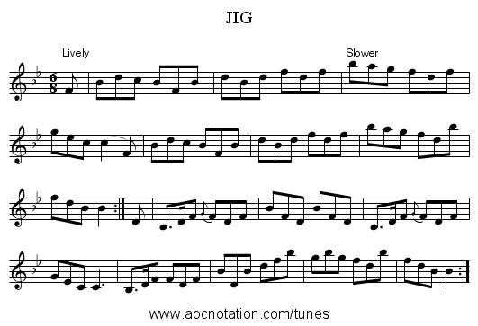 JIG - staff notation