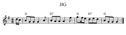 JIG - staff notation