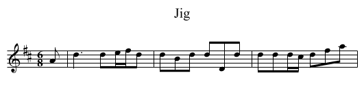 Jig - staff notation