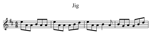 Jig - staff notation