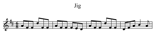 Jig - staff notation