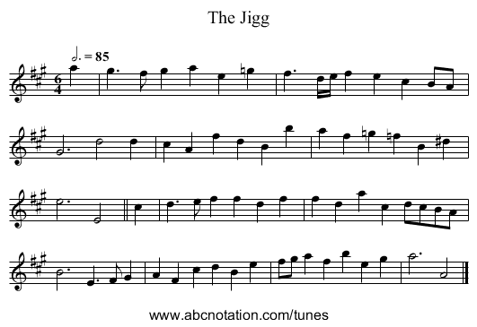 Jigg, The - staff notation