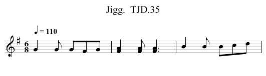 Jigg.  TJD.35 - staff notation
