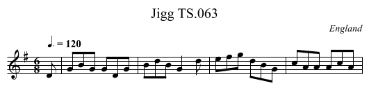 Jigg TS.063 - staff notation