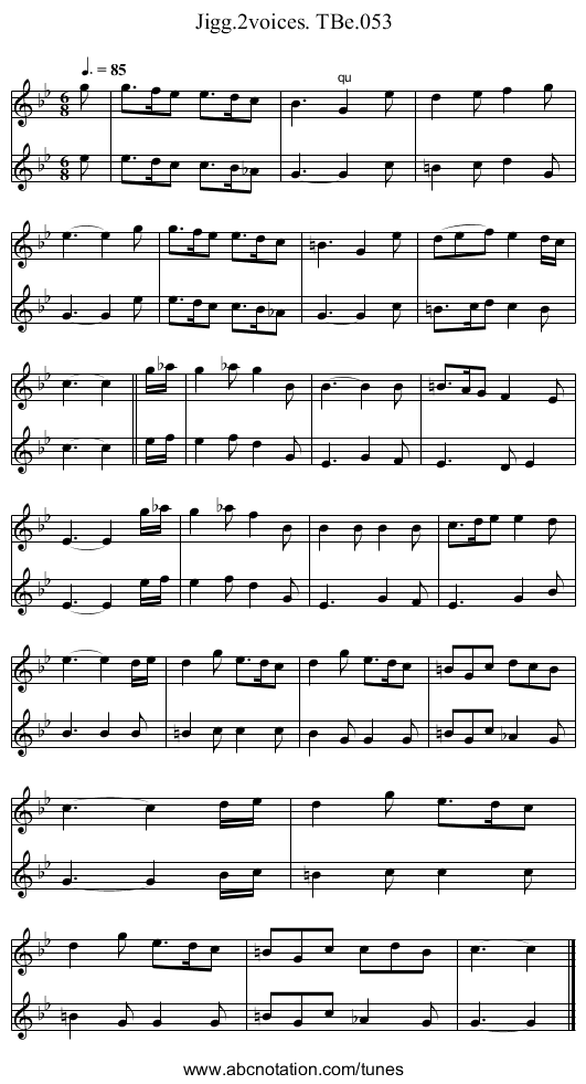 Jigg.2voices. TBe.053 - staff notation
