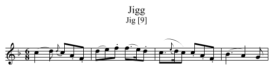 Jigg - staff notation