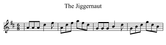 Jiggernaut, The  - staff notation