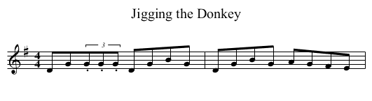Jigging the Donkey - staff notation