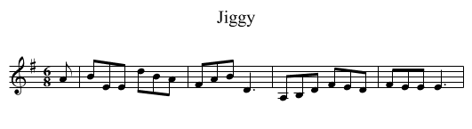 Jiggy - staff notation