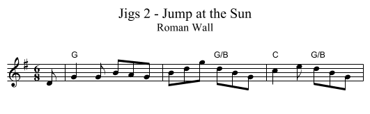 Jigs 2 - Jump at the Sun - staff notation