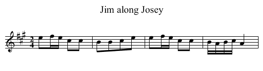 Jim along Josey - staff notation