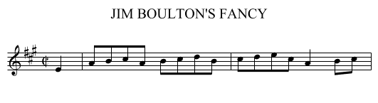 JIM BOULTON'S FANCY - staff notation