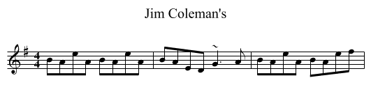 Jim Coleman's - staff notation