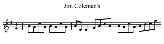 Jim Coleman's - staff notation