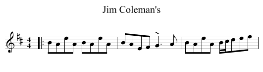 Jim Coleman's - staff notation