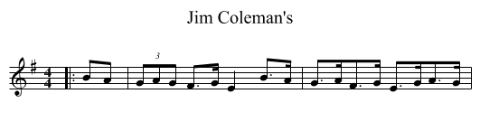 Jim Coleman's - staff notation