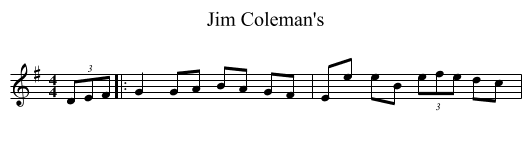 Jim Coleman's - staff notation