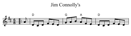 Jim Connolly's - staff notation