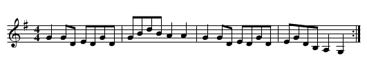 Jim Conway's Fling - staff notation