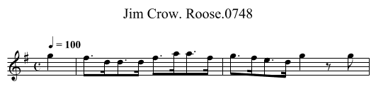 Jim Crow. Roose.0748 - staff notation