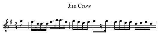 Jim Crow - staff notation