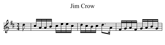 Jim Crow - staff notation