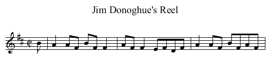 Jim Donoghue's Reel - staff notation