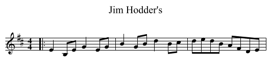 Jim Hodder's - staff notation