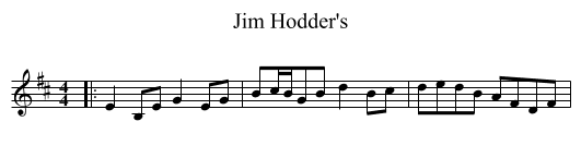 Jim Hodder's - staff notation