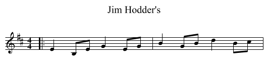 Jim Hodder's - staff notation