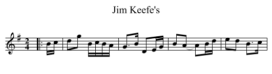Jim Keefe's - staff notation