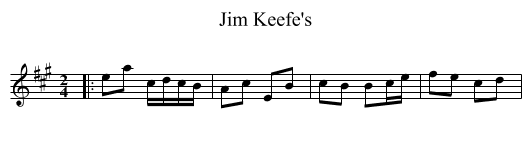 Jim Keefe's - staff notation