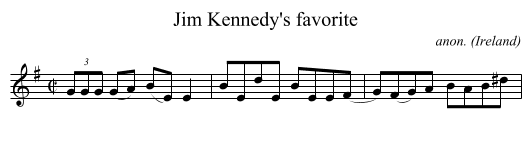 Jim Kennedy's favorite - staff notation