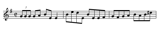 Jim Kennedy's Favorite - staff notation
