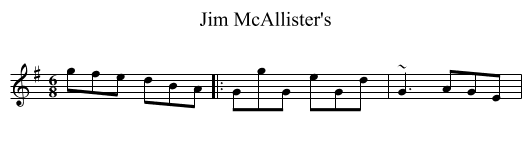 Jim McAllister's - staff notation