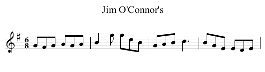 Jim O'Connor's - staff notation