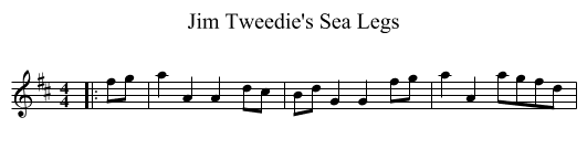 Jim Tweedie's Sea Legs - staff notation