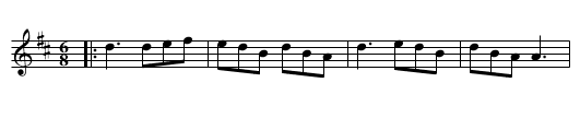 Jim Ward's Irish Jig - staff notation