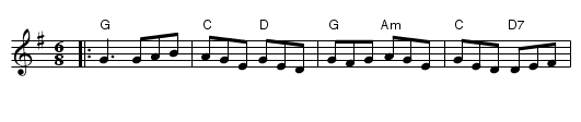 Jim Ward's Jig - staff notation