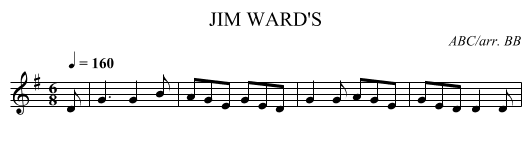 JIM WARD'S - staff notation