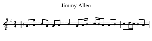 Jimmy Allen - staff notation