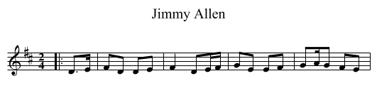 Jimmy Allen - staff notation