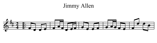 Jimmy Allen - staff notation