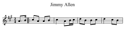 Jimmy Allen - staff notation