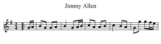 Jimmy Allen - staff notation