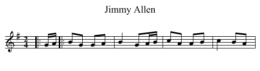 Jimmy Allen - staff notation