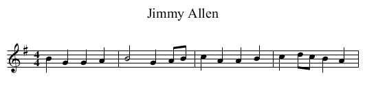 Jimmy Allen - staff notation